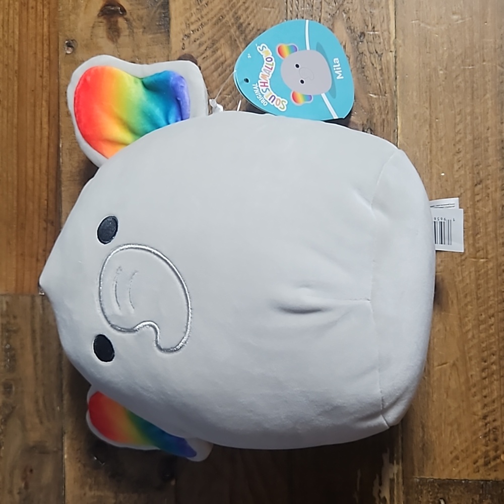 Squishmallows PRIDE Mila Elephant with Rainbow Ears: 8 Inch: NEW WITH TAGS
